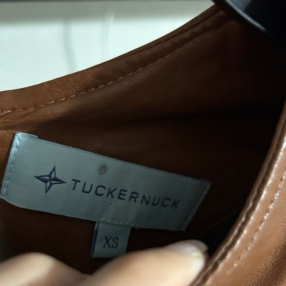Tuckernuck: Brown Faux Leather Top! MSRP $220! - Picture 2 of 2